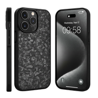 Slim carbon fibre iPhone case with matte black finish