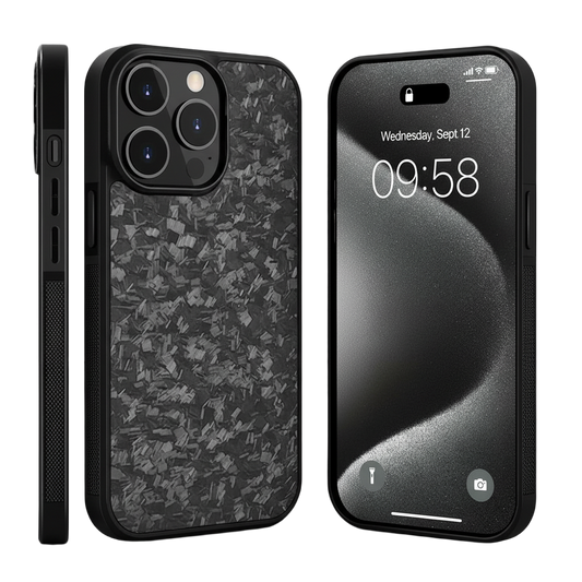 Slim carbon fibre iPhone case with matte black finish